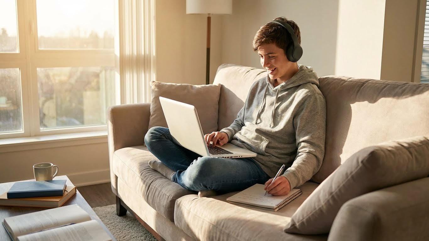 Estudiante en homeschool